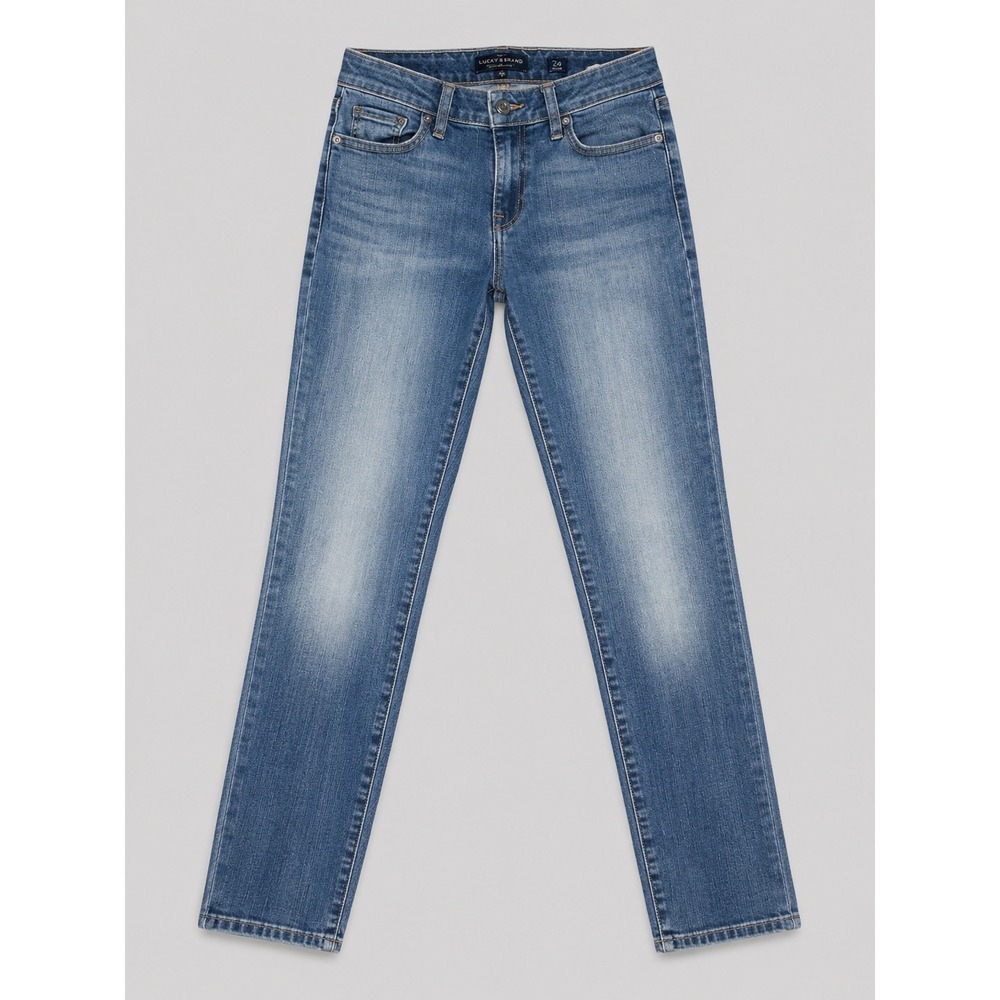 Lucky Brand Womens 4/27‎ Regular Skinny Jeans Medium Wash Denim Stretch Mid Rise